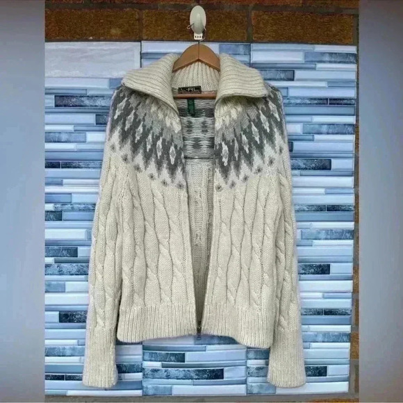 Lauren Active Ralph Lauren Womens Alpaca
Zip Sweater Jacket XL - Picture 6 of 13